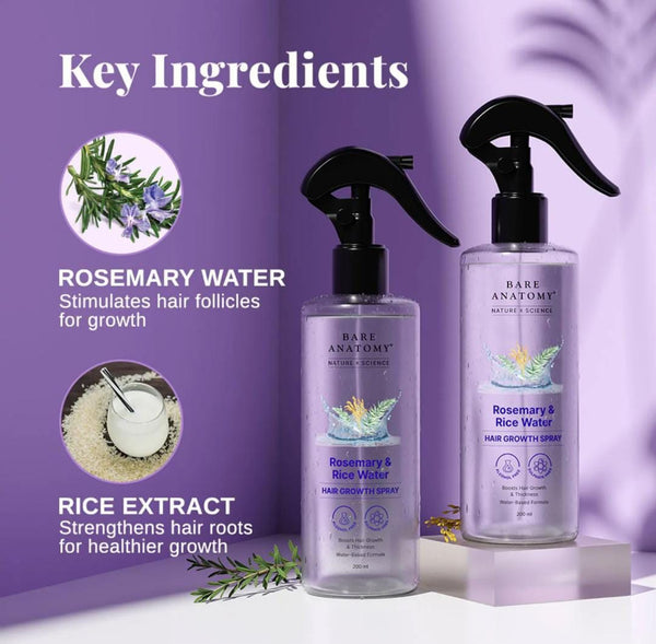 Rose Merry and Rise water hair growth spray